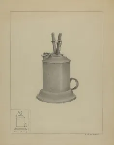 Lamp Stand Prints: Spark Lamp, c. 1936. Creator: A. Zaidenberg