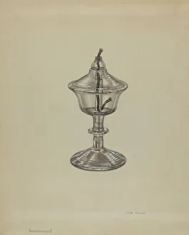 Glassworks Prints: Spark Lamp, c. 1936. Creator: John Dana