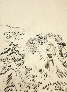 Sparrows Prints: Sparrows, Printed 1762. Creator: Miyazaki Yuzen