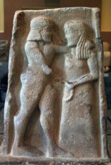 Stele Prints: Sparta Archaeological Museum, Greece, 2003. Creator: Ethel Davies