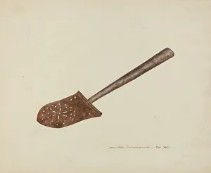 Watercolour And Graphite On Paperboard Collection: Spatula, c. 1939. Creator: John Swientochowski
