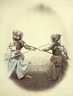 Vignette Prints: Spear-men or Lancers, 1866-1867. Creator: Felice Beato