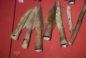 Spearheads, Bronze weapons found in the Thames, c1150BC-950BC