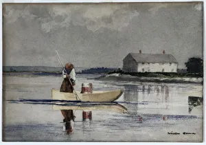 Winslow Homer American Prints: Spearing Eels, ? late 1800s. Creator: Winslow Homer (American, 1836-1910)