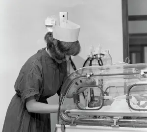 Special care unit for premature babies, Nether Edge Hospital, Sheffield, South Yorkshire, 1969