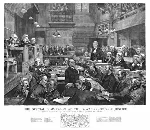 Westminster London England Gallery: The Special Commission at the Royal Courts of Justice, 1888. Creator: Unknown