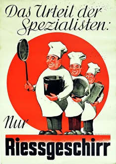 Cuisine Prints: The Specialists Verdict: Only Riess Dishes, 1930s. Creator: Anonymous