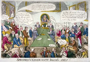 Specimens of Liberality towards Self!!, 1809
