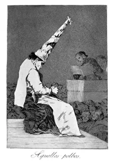 Those specks of dust, Perrico the cripple, 1799. Artist: Francisco Goya