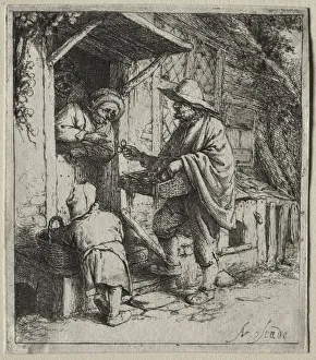 1610 1684 Prints: The Spectacle Seller. Creator: Adriaen van Ostade (Dutch, 1610-1684)