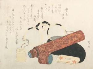 Spectacles and Telescope with Cases, 19th century. 19th century. Creator: Shinsai