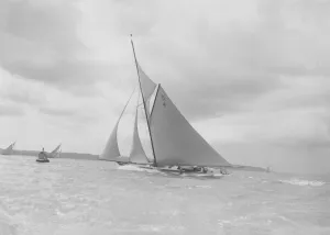 Edgar Wp Prints: The spectacular 15 Metre Vanity sailing in a good wind