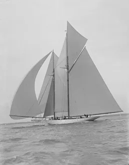 The spectacular 338-ton Big Class schooner Westward. Creator: Kirk & Sons of Cowes