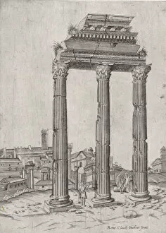 Images Dated 25th September 2020: Speculum Romanae Magnificentiae: Portico of the Temple of Julius, 16th century