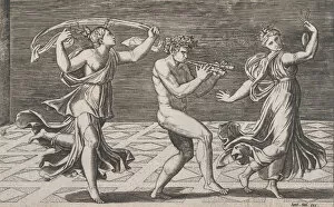 Images Dated 28th September 2020: Speculum Romanae Magnificentiae: Dance of Fauns and Bacchants, early 16th ce