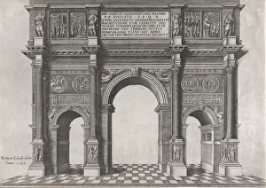 Claudio Duchetti Gallery: Speculum Romanae Magnificentiae: Arch of Constantine, 1583. 1583. Creator: Anon