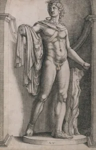 Speculum Romanae Magnificentiae: Apollo Belvedere, ca. 1514-36., ca. 1514-36 Speculum Romanae Magnificentiae: Apollo Belvedere, ca. 1514-36., ca. 1514-36