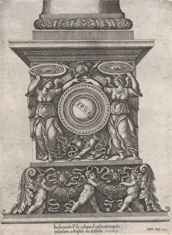 Speculum Romanae Magnificentiae: The Base of the Column of Theodosius, 16th century