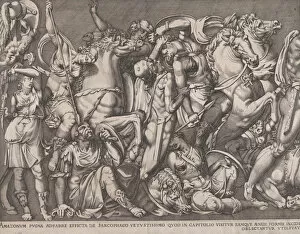 Images Dated 28th September 2020: Speculum Romanae Magnificentiae: Battle of the Amazons, 1559. 1559