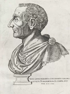 Beatrizet Nicolas Gallery: Speculum Romanae Magnificentiae: Bust of Livy, 1582. 1582. Creator: Unknown