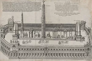 Images Dated 28th September 2020: Speculum Romanae Magnificentiae: Circus Maximus, 1553. 1553. Creator: Nicolas Beatrizet