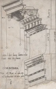 Speculum Romanae Magnificentiae: Entablature from the Forum of Trajan, Rome, 1537. 1537