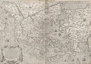 Constantinople Gallery: Speculum Romanae Magnificentiae: Map of Greece, mid-16th century. mid-16th century