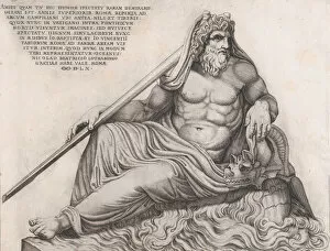 Images Dated 28th September 2020: Speculum Romanae Magnificentiae: The Ocean God, 1560. 1560. Creator: Nicolas Beatrizet