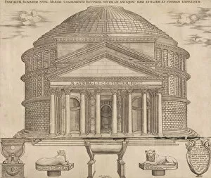 Beatrizet Nicolas Gallery: Speculum Romanae Magnificentiae: The Pantheon, 1649. 1649. Creator: Nicolas Beatrizet