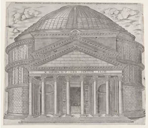 Beatrizet Nicolas Gallery: Speculum Romanae Magnificentiae: The Pantheon, 16th century. 16th century. Creator: Anon