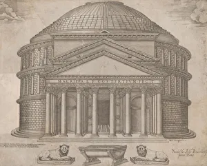 Speculum Romanae Magnificentiae: The Pantheon, 16th century. 16th century. Creator: Anon