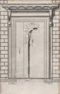 Speculum Romanae Magnificentiae: Plan of a doorway, 16th century., 16th century Speculum Romanae Magnificentiae: Plan of a doorway, 16th century., 16th century