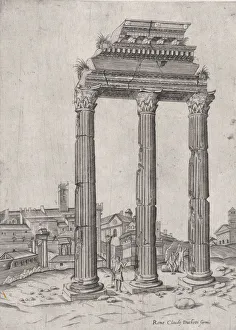 Speculum Romanae Magnificentiae: Portico of the Temple of Julius, 16th century