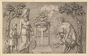 Marco Dente Gallery: Speculum Romanae Magnificentiae: The Sacrifice of a Ram, 16th century