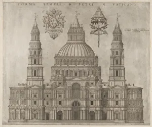 Speculum Romanae Magnificentiae: St. Peter s, 1547. Creator: Unknown