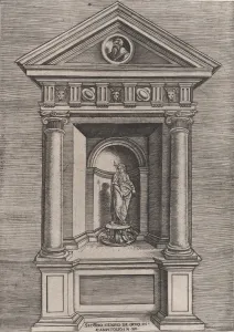 Speculum Romanae Magnificentiae: Temple-Altar of Jove, as a Youth, 16th century