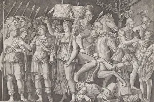 Speculum Romanae Magnificentiae: Trajan Between City of Victory and Rome, ca. 1500... ca