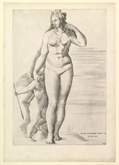 Veneziano Battista Franco Gallery: Speculum Romanae Magnificentiae: Venus and Eros, 1561. Creator: Unknown