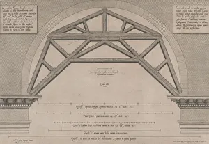 Speculum Romanae Magnificentiae: Wooden Framework to Support Arches in a Building
