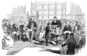 Private School Prints: The Speech Day at Harrow School - Visit of Prince Albert and the Prince of Wales
