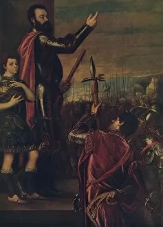 A De Beruete Gallery: Speech of the Marquis del Vasto, c1540, (c1934). Artist: Titian