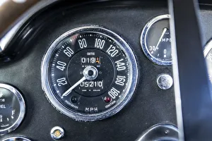 Dial Prints: Speedometer of a 1961 Aston Martin DB4 GT SWB lightweight. Creator: Unknown