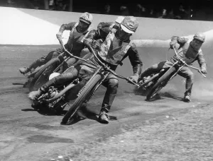 Motorcycle Racing Prints: Speedway race at Exeter, Devon, c1952-c1953