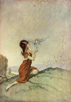Imaginary Prints: A Spell for a Fairy, 1914. Creator: Claude Allin Shepperson