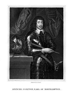 Spencer Compton, 2nd Earl of Northampton, Royalist soldier, (1827). Artist: TA Dean
