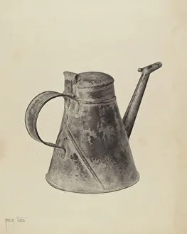 Tuccio Amelia Prints: Sperm Oil Can, c. 1937. Creator: Amelia Tuccio