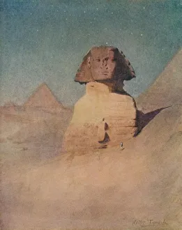 Chephren Gallery: The Sphinx by Moonlight, c1905, (1912). Artist: Walter Frederick Roofe Tyndale