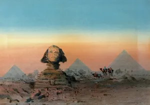 The Sphinx and the Pyramids, 1919. Creator: Augustus Osborne Lamplough