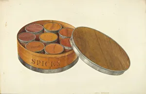 Spice Prints: Spice Box, c. 1938. Creator: John Bodine