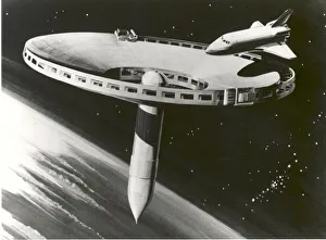 Space Shuttle Collection: Spider Space Station Concept, 1977. Creator: NASA